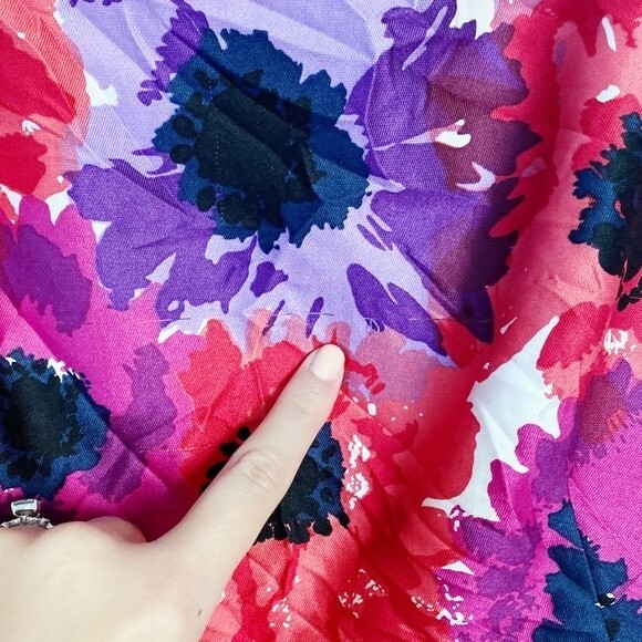 Kate Spade Josie Dress Floral Pink Knee Length Cocktail Silk Blend Size 4 - Picture 6 of 11